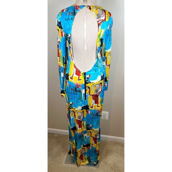 Alice + Olivia Basquiat Delora Long Sleeve Bodycon Maxi Dress Size 14 - Picture 8 of 10